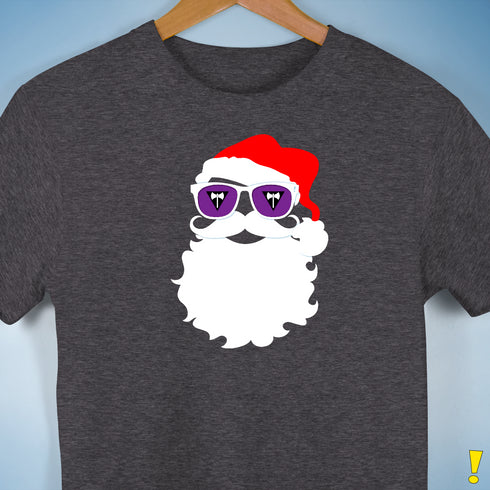 Santa’s Lesbian Labrys Pride Flag Shades Premium Unisex T-Shirt - Dark Grey Heather